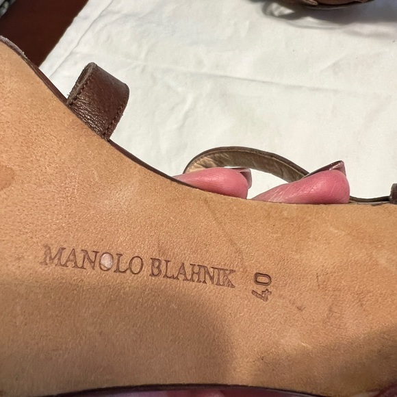 Manolo Blahnik brown heels Size 9/40 - Picture 7 of 9